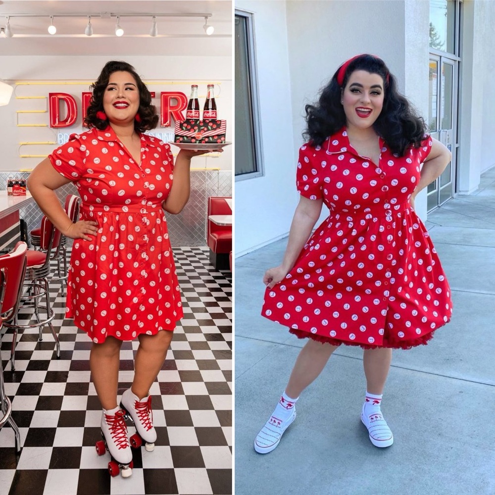Stitch Shoppe by Loungefly Coca Cola Soda Bottle Cap Print Dress
